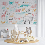 Collection Animaux: Le Papier Peint Esquisse Fantaisie! - Vignette | Mr Papier Peint