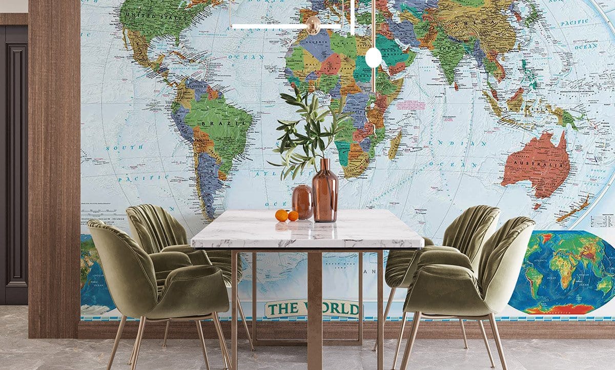 Décor mural de style mondial pour intérieur - Le meilleur Papier peint panoramique Sur mesure