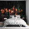 Papier peint nature avec flamants roses dans une chambre élégante et moderne
