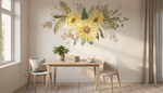 Fond aquarelle avec des fleurs sauvages de tournesol - Vignette | Mr Papier Peint