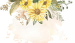 Fond aquarelle avec des fleurs sauvages de tournesol - Vignette | Mr Papier Peint