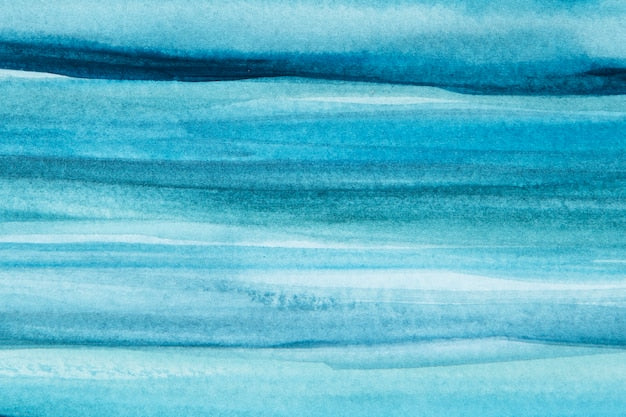 Fond d’Aquarelle Bleu Ombré - Style Abstrait - Le meilleur Papier peint panoramique Sur mesure