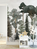 Fond d'écran mural avec divers arbres - Vignette | Mr Papier Peint