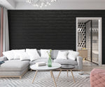 Fond Mural Brique Noire 3D - Style Urbain Chic - Vignette | Mr Papier Peint