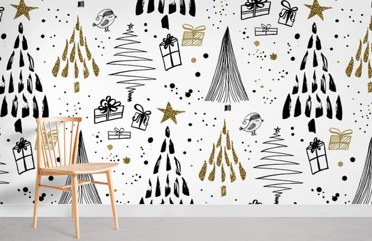 Fresque murale Cadeaux de Noël - Le meilleur Papier peint panoramique Sur mesure