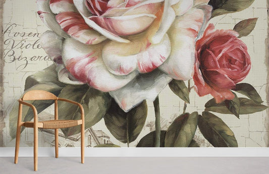 Fresque murale « Rose Classique » - Le meilleur Papier peint panoramique Sur mesure