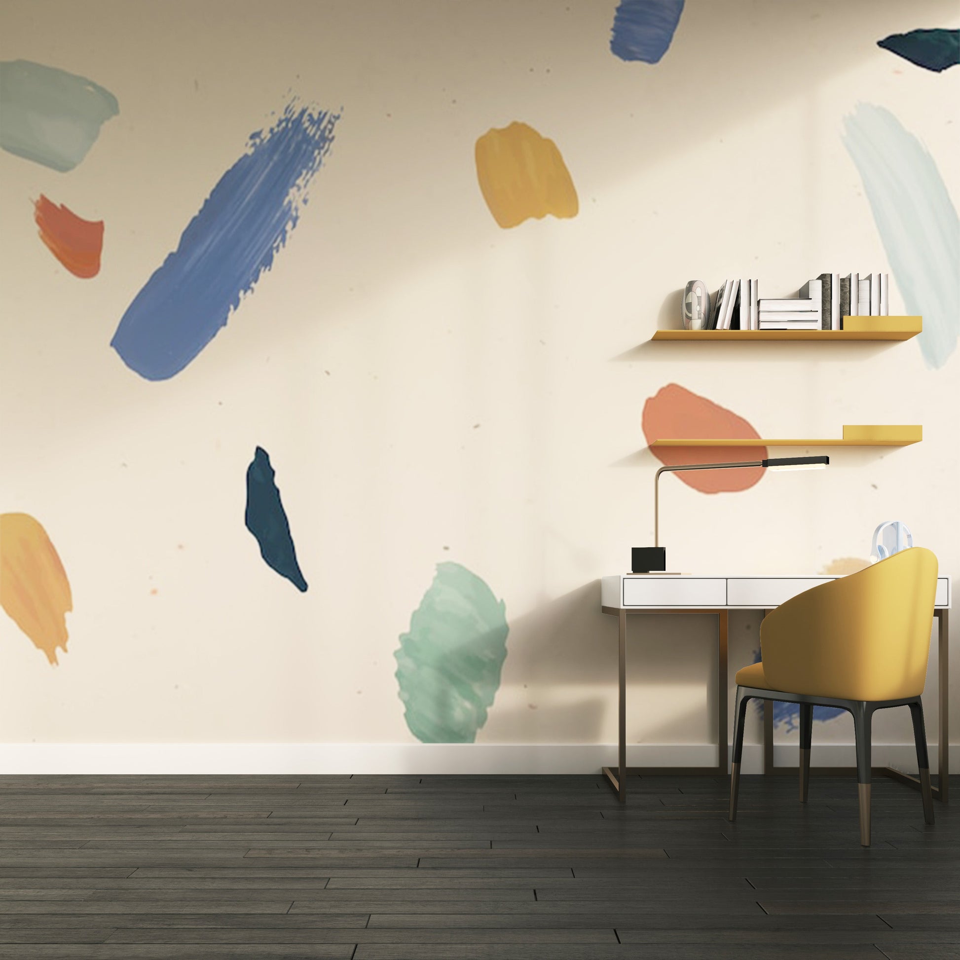 Frissons d’Art: Papier Peint Motif Pinceaux Colorés - Le meilleur Papier peint panoramique Sur mesure