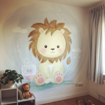 Décor mural lionceau rêveur pour un coin lecture empreint de douceur - Vignette | Mr Papier Peint