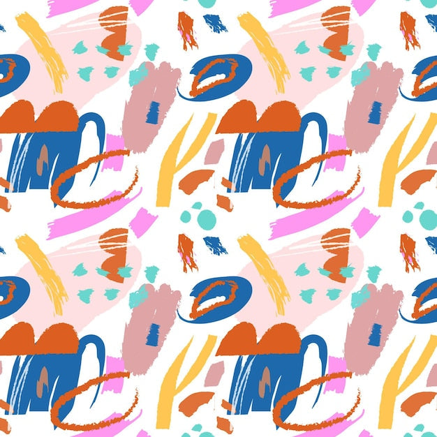 Tissu Margot artistique multicolore aux motifs abstraits et cercles, comme papier peint panoramique