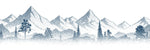 Papier peint panoramique Montagnes Bleues évasion sur mesure - Vignette | Mr Papier Peint