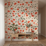 Motif avec des fleurs de pavot rouge et coquelicot - Vignette | Mr Papier Peint