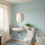 Motif de requin blanc dans un style scandinave. Fond d'animaux marins. - Vignette | Mr Papier Peint