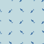 Motif de requin blanc dans un style scandinave. Fond d'animaux marins. - Vignette | Mr Papier Peint