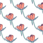 Motif  fleurs Tulipes illustration de simplicité moderne - Vignette | Mr Papier Peint