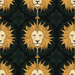 Papier peint Lion Vert et Or sur fond sombre majestueux - Vignette | Mr Papier Peint