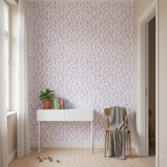 Table console moderne blanche avec tiroirs et plante sur fond blanc