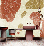 Papier peint panoramique blocs colorés Visages et formes en harmonie - Vignette | Mr Papier Peint