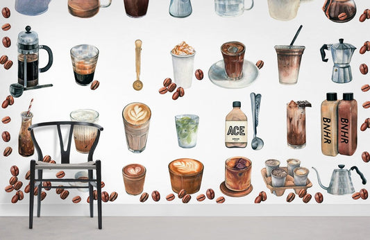 Murale de papier peint Café - Le meilleur Papier peint panoramique Sur mesure