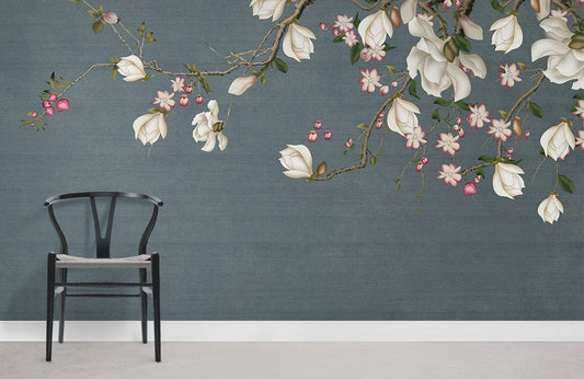 Murale de papier peint d’orchidée blanche - Le meilleur Papier peint panoramique Sur mesure