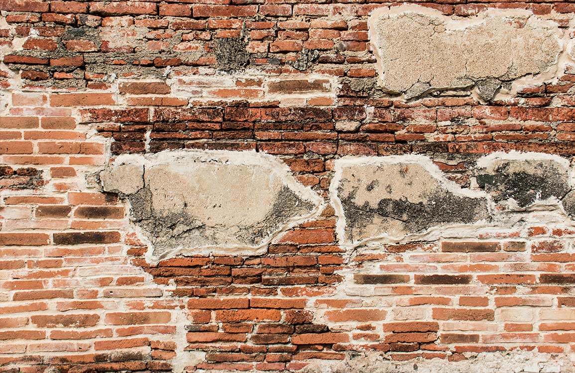 Murale de Papier Peint en Briques Corrodées à Nu, papier peint panoramique vintage