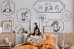 Papier peint panoramique filles mignonnes pour chambre féerique - Vignette | Mr Papier Peint