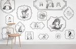 Papier peint panoramique filles mignonnes pour chambre féerique - Vignette | Mr Papier Peint