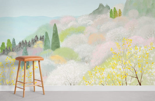 Murale de papier peint Fleurs de prunier II - Le meilleur Papier peint panoramique Sur mesure