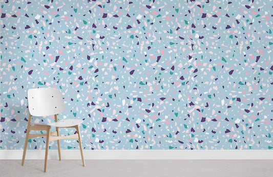 Murale de Papier Peint Fragments Bleus - Le meilleur Papier peint panoramique Sur mesure
