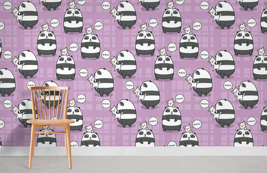 Murale de papier peint Petits Pandas - Le meilleur Papier peint panoramique Sur mesure