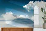Papier Peint Sommet Flottant Nuages et Montagnes Majestueux - Vignette | Mr Papier Peint