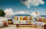 Papier Peint Sommet Flottant Nuages et Montagnes Majestueux - Vignette | Mr Papier Peint