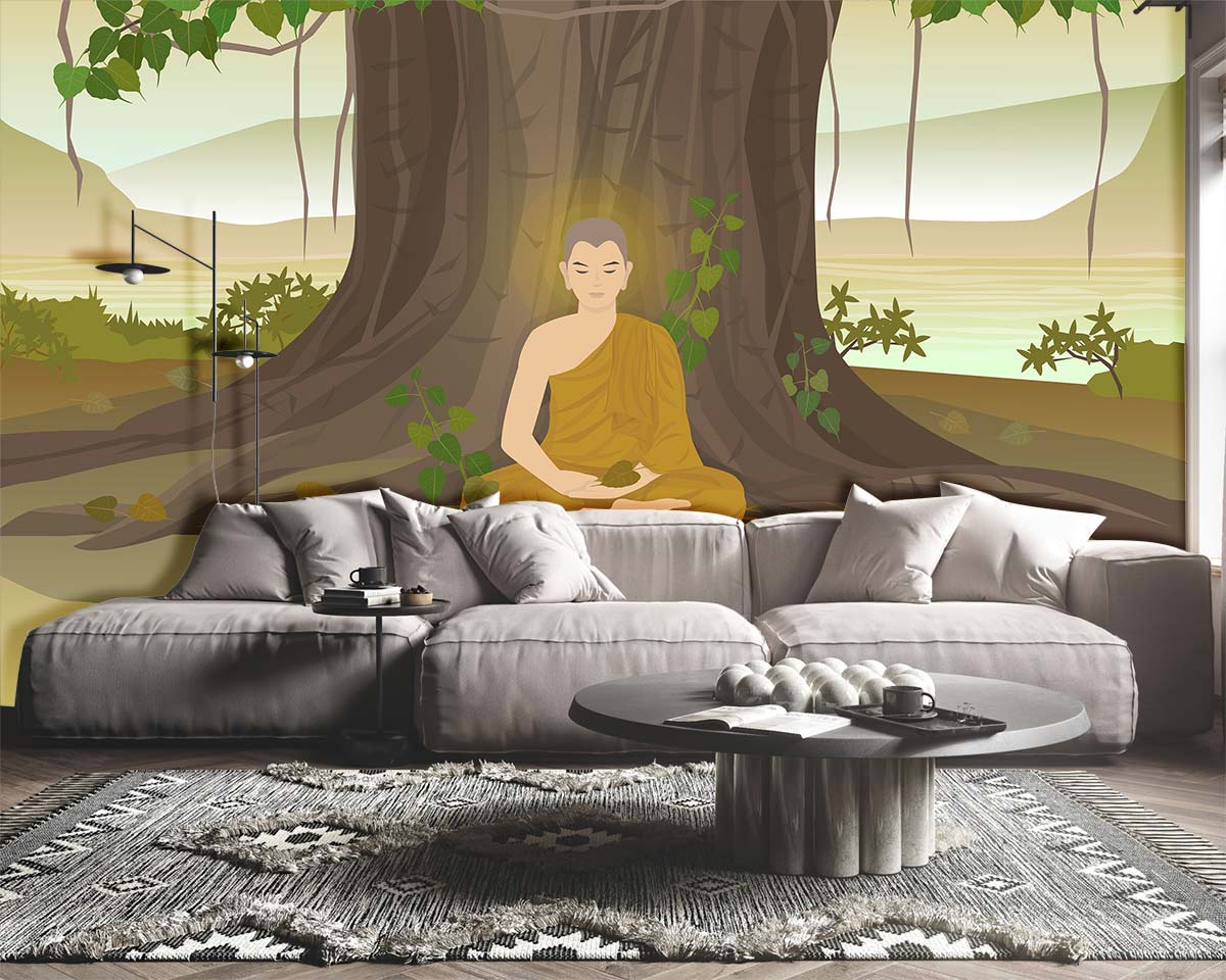 Murale de papier peint sur le thème de la méditation - Le meilleur Papier peint panoramique Sur mesure