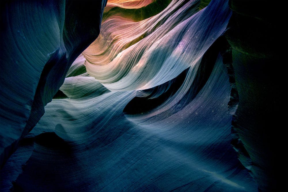 Murale de Papier Peint Surface Rocheuse avec canyon de roche colorée pour décoration murale
