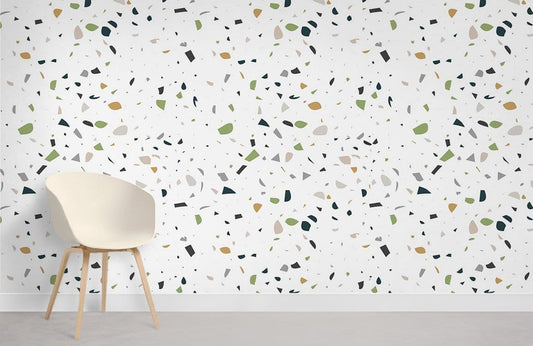 Murale de papier peint Terrazzo Blanc II - Le meilleur Papier peint panoramique Sur mesure