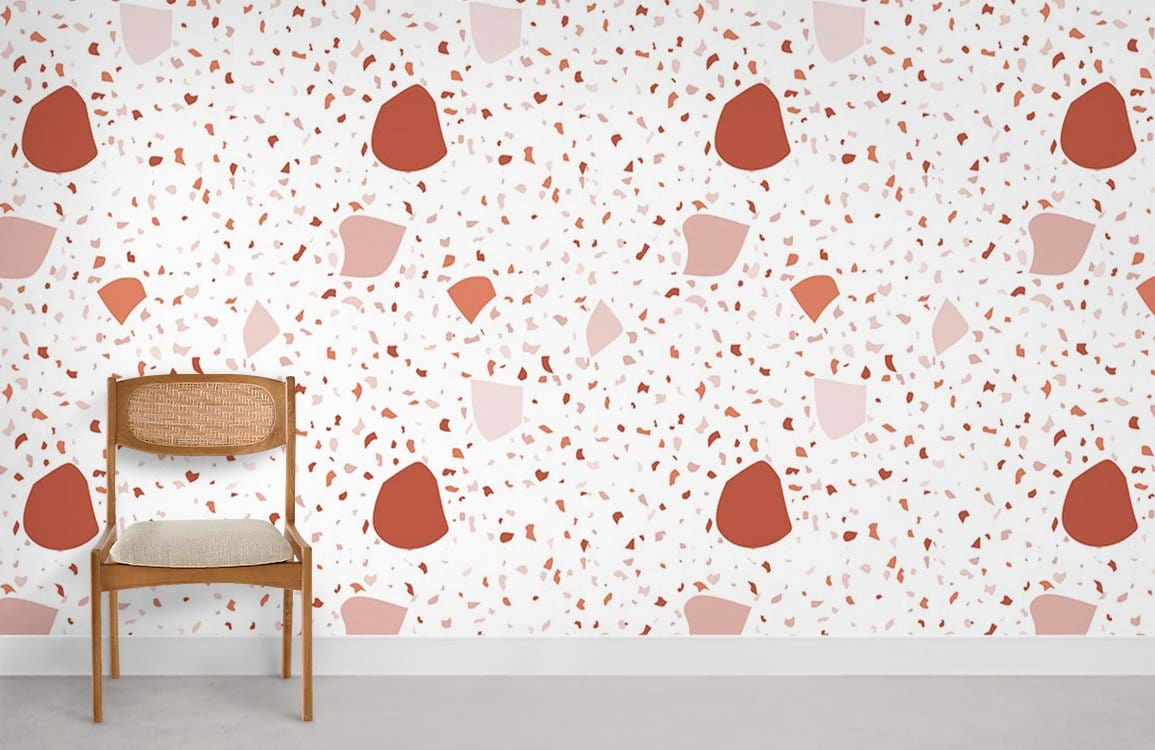 Murale de Papier Peint Terrazzo Orange II - Le meilleur Papier peint panoramique Sur mesure