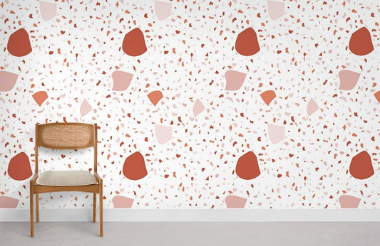 Murale de Papier Peint Terrazzo Orange II - Le meilleur Papier peint panoramique Sur mesure