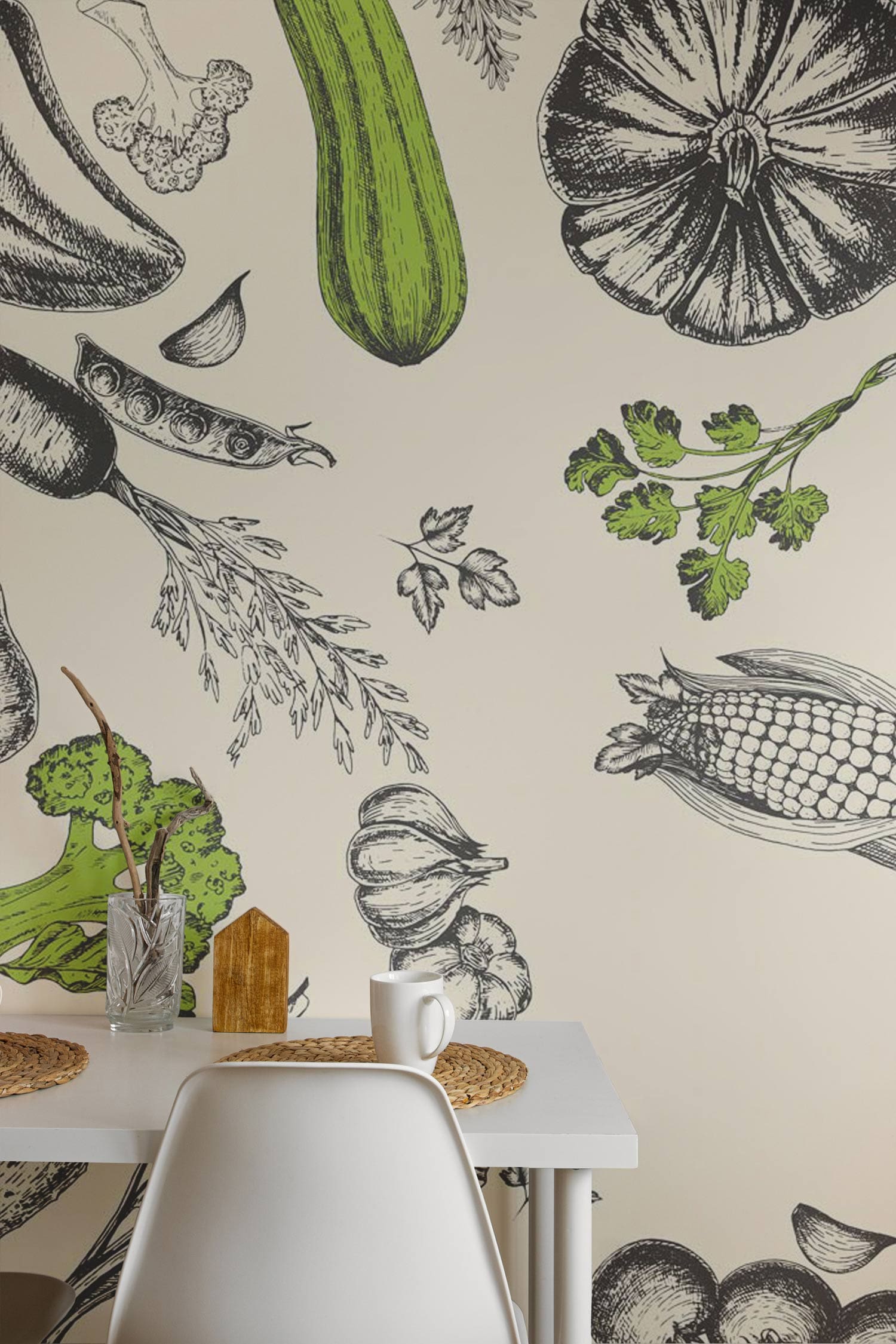 Murale de papier peint Végétarien - Le meilleur Papier peint panoramique Sur mesure