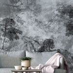 Murale de paysage forestier monochrome - Vignette | Mr Papier Peint