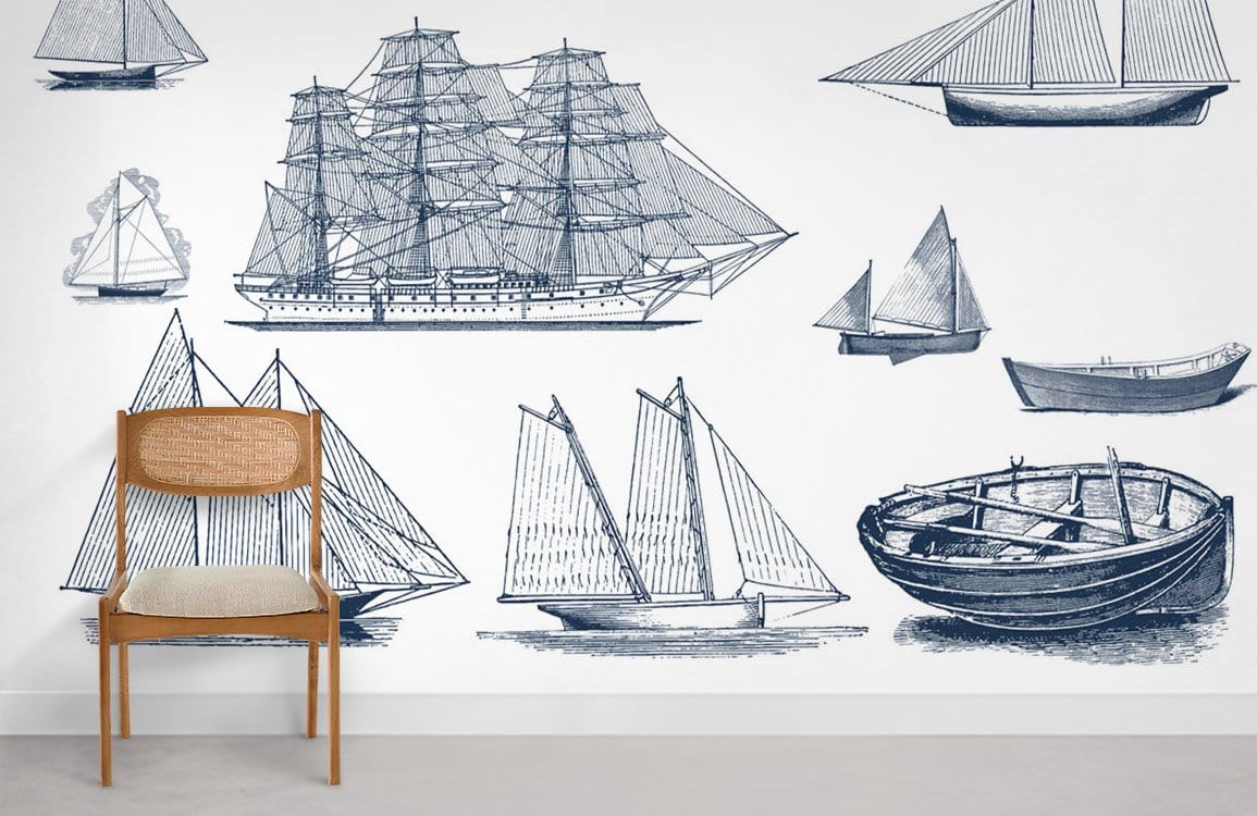 Murale de Voilier pour Papier Peint - Le meilleur Papier peint panoramique Sur mesure