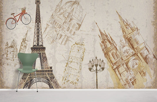 Murale d’icônes en papier peint - Le meilleur Papier peint panoramique Sur mesure