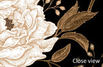 Papier peint floral noir éclat doré jardin secret en fleurs - Vignette | Mr Papier Peint