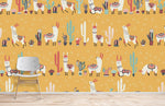 Tapisserie murale exotique Alpaga Panorama vibrant et captivant - Vignette | Mr Papier Peint