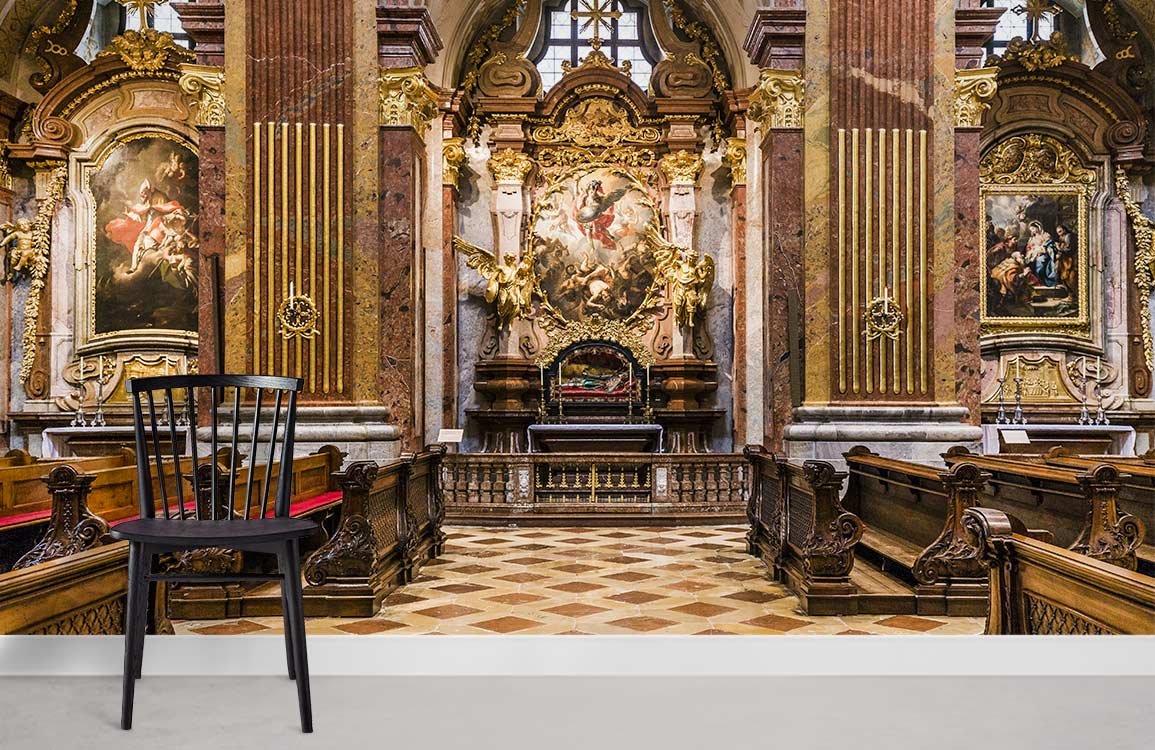 Chaise de salle à manger en bois noir avec dossier à broches, idéale pour papier peint panoramique