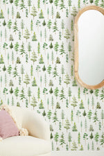 Murale mini forêt aquarelle sérénité et nature pour vos murs - Vignette | Mr Papier Peint