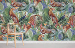 Papier peint panoramique forêt guépard pour décoration personnalisée sauvage - Vignette | Mr Papier Peint
