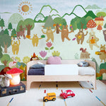 Murale papier peint Rassemblement printanier des animaux - Vignette | Mr Papier Peint