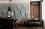 Papier peint panoramique forêt brumeuse pour décoration personnalisée - Vignette | Mr Papier Peint