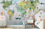 Papier peint carte du monde pour chambre d'enfants - Vignette | Mr Papier Peint