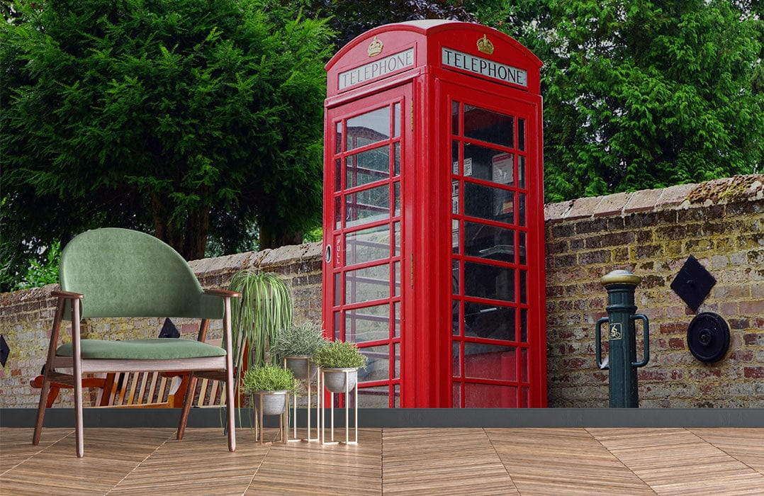 Papier peint de cabines téléphoniques rouges - Le meilleur Papier peint panoramique Sur mesure