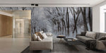 Papier peint panoramique chemin forestier enneigé pour décoration personnalisée - Vignette | Mr Papier Peint